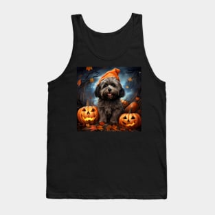 Black Lhasa apso Halloween Tank Top